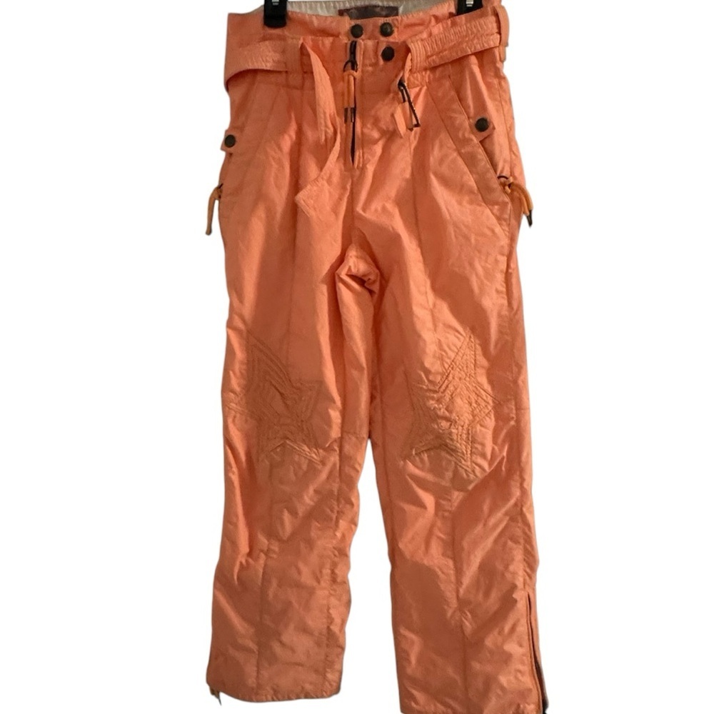 Jsx-treme vintage y2k snowboarding skiing snow pants kids 10 neon peach